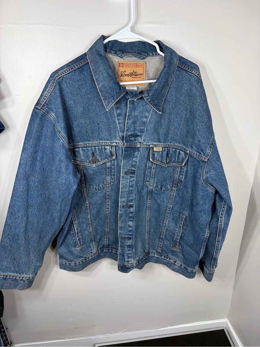 Levi Strauss Signature Denim Trucker Jacket Blue Men’s 2XL